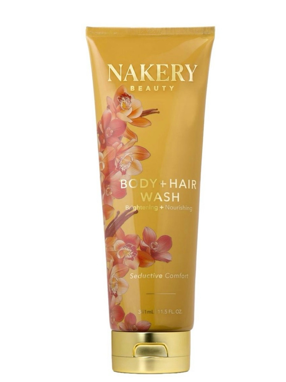 Nakery Beauty Seductive Comfort Body + Hair Wash — Gold